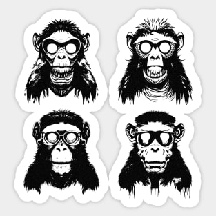 Halloween Zombie Monkey Squad Sticker